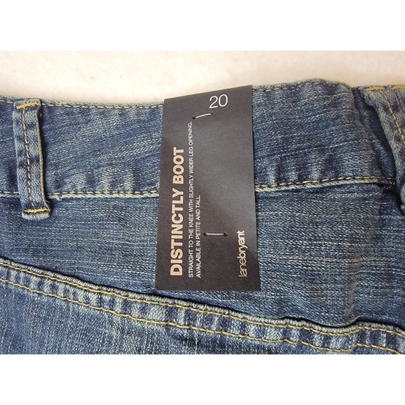 Lane Bryant Distinctly Boot Cut Jeans Sz 20 Patchwork Distressed Stretch NWT - Picture 10 of 12